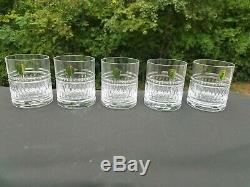 5Genuine Signed Waterford Double Old Fashioned Rocks Glasses STUNNING