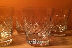 5 Baccarat Crystal Double Old Fashioned Glasses vintage Height 3 7/8 signed