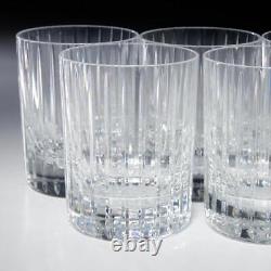 5 Baccarat France Harmonie Crystal Glass Double Old Fashioned Tumblers 4.25h