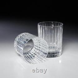 5 Baccarat France Harmonie Crystal Glass Double Old Fashioned Tumblers 4.25h