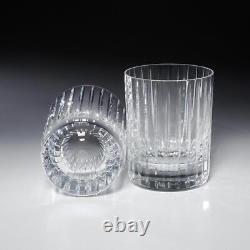 5 Baccarat France Harmonie Crystal Glass Double Old Fashioned Tumblers 4.25h