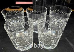 5 Cristal De Paris Double Old Fashion Glasses