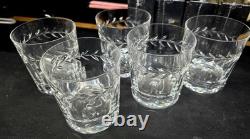 5 Cristal De Paris Double Old Fashion Glasses