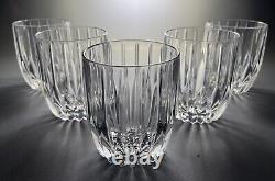 5 Double Old Fashioned Glasses Cut Lead Crystal MIKASA PARK LANE Made in Germany