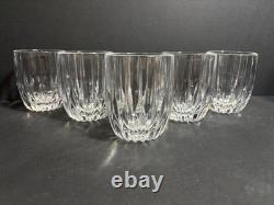 5 Double Old Fashioned Glasses Cut Lead Crystal MIKASA PARK LANE Made in Germany