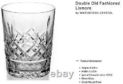 5 Double Old Fashioned Lismore by WATERFORD CRYSTAL 4 3/8