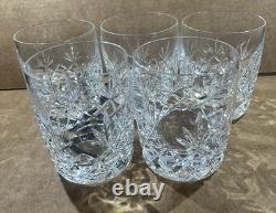 5 Lenox Charleston Double Old Fashioned Crystal 4 Rocks Glasses