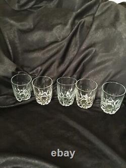 5 Mikasa Apollo RARE Executive Double Old Fashioned Glasses. MINT CONDITION