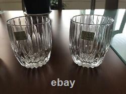 5 Mikasa Park Lane Crystal DOUBLE OLD FASHIONED Glasses
