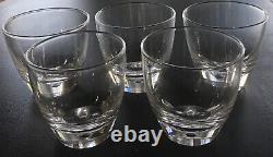 5 Vintage Steuben Glass Dimple Double Old Fashioned Tumbler Lot 3 1/4 Tall