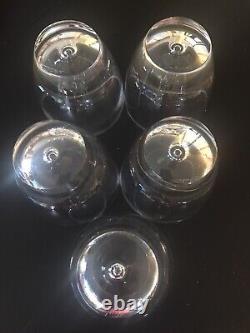 5 Vintage Steuben Glass Dimple Double Old Fashioned Tumbler Lot 3 1/4 Tall