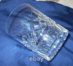 5 Vintage Waterford Crystal Lismore Double Old Fashioned Bar Glasses 4 3/8