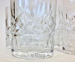 5 Vintage Waterford Crystal Lismore Double Old Fashioned Whiskey Tumbler Set