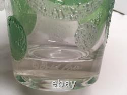 5 Vtg Fred Press Double Old Fashioned Glasses Raised Lime Slice Textured Signed