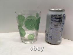 5 Vtg Fred Press Double Old Fashioned Glasses Raised Lime Slice Textured Signed