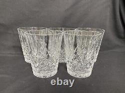 5 Waterford Crystal Double Old Fashioned Drinking Glasses Tumblers