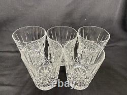 5 Waterford Crystal Double Old Fashioned Drinking Glasses Tumblers