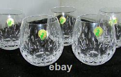 5 Waterford Esprit Double Old Fashioned Rolly Polly Glasses New