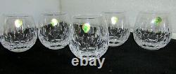 5 Waterford Esprit Double Old Fashioned Rolly Polly Glasses New