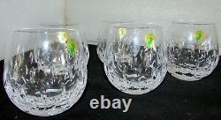 5 Waterford Esprit Double Old Fashioned Rolly Polly Glasses New