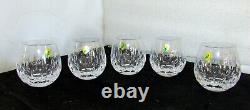 5 Waterford Esprit Double Old Fashioned Rolly Polly Glasses New