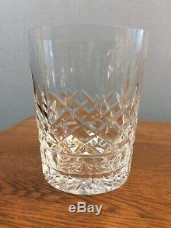 5 Waterford Lismore Double Old Fashioned Glasses 4 3/8 12 oz Ireland Excellent