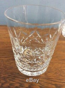 5 Waterford Lismore Double Old Fashioned Glasses 4 3/8 12 oz Ireland Excellent