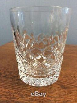 5 Waterford Lismore Double Old Fashioned Glasses 4 3/8 12 oz Ireland Excellent