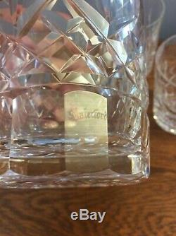 5 Waterford Lismore Double Old Fashioned Glasses 4 3/8 12 oz Ireland Excellent