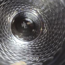 5x Ralph Lauren Crystal Double Old Fashioned Glasses Criss Cross Herringbone Arg