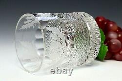 6X Edinburgh Crystal Thistle Double Old Fashioned Tumbler 1st Quality Back stamp