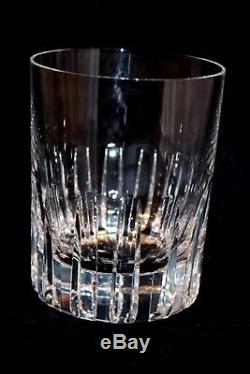 6 Baccarat Crystal Rotary Double Old Fashioned Tumblers Glasses 4 1/8 France