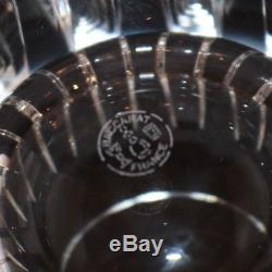 6 Baccarat Crystal Rotary Double Old Fashioned Tumblers Glasses 4 1/8 France