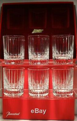 6 Baccarat Harmonie Double Old Fashioned Tumbler Glasses 4 1/8 Original Box