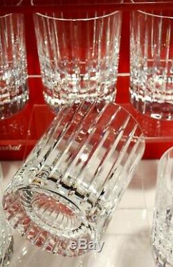 6 Baccarat Harmonie Double Old Fashioned Tumbler Glasses 4 1/8 Original Box