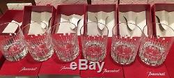 6 Baccarat ROTARY Double Old Fashioned Crystal Glass 10oz in Boxes