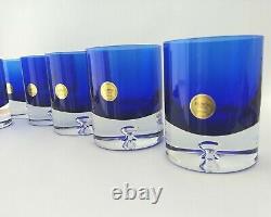 6 Block Stockholm Cobalt Double Old Fashioned Rock Glasses Set of 6