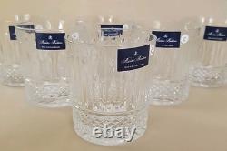 (6) Brooks Brothers Double Old Fashioned Whisky Glasses European Crystal New