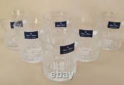 (6) Brooks Brothers Double Old Fashioned Whisky Glasses European Crystal New