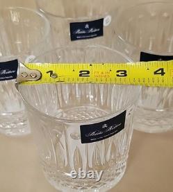 (6) Brooks Brothers Double Old Fashioned Whisky Glasses European Crystal New