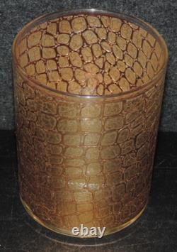 6 Culver 22kt Gold Alligator 4.25 Double Old Fashioned Glasses, See Condition