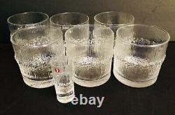 6 Iittala NIVA Double Old Fashioned Glasses + 1 Cordial Tapio Wirkkala