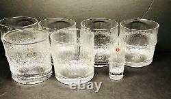 6 Iittala NIVA Double Old Fashioned Glasses + 1 Cordial Tapio Wirkkala