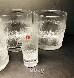 6 Iittala NIVA Double Old Fashioned Glasses + 1 Cordial Tapio Wirkkala