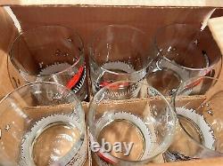 6 Kliban Flying Super Cat Double Old Fashioned Glasses Barware NIB Tastesetter
