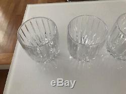 6 Mikasa Park Lane Crystal DOUBLE OLD FASHIONED Glasses