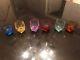 6 Moser Double Old Fashioned Glasses Rainbow Colors