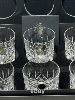 6 NEW WATERFORD CRYSTAL LISMORE DOUBLE OLD FASHIONED 12 oz. TUMBLER GLASSES
