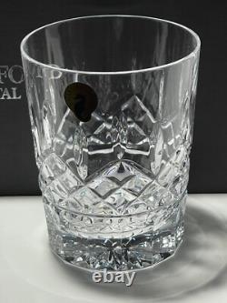 6 NEW WATERFORD CRYSTAL LISMORE DOUBLE OLD FASHIONED 12 oz. TUMBLER GLASSES