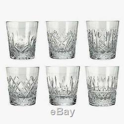 6 New Waterford Crystal Pattern Of The Sea Double Old Fashioned Glasses Nib